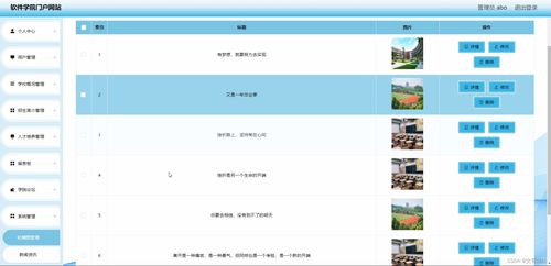 java ssm计算机毕业设计java软件学院门户网站u09k9