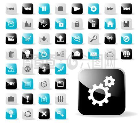 web2.0网页设计图标矢量图